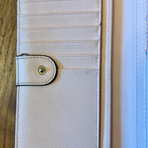 Kate Spade Laurel Way Stacy Clutch Wallet Dusty Blush Pink Saffiano Leather - Picture 9 of 14